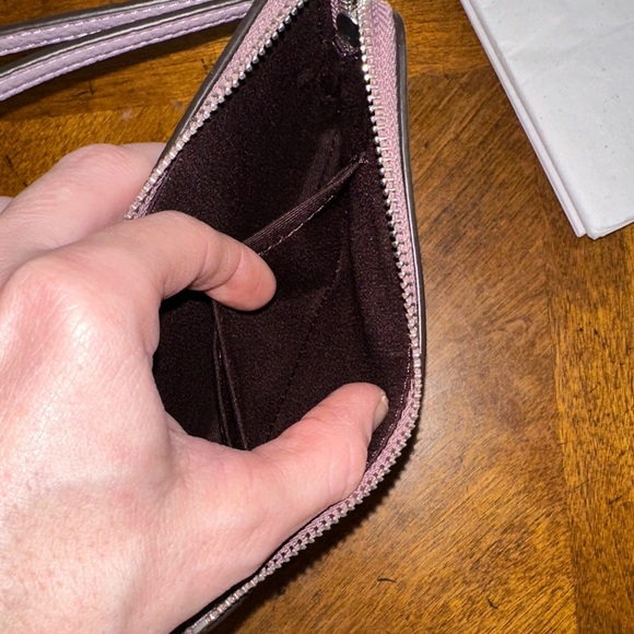 Coach Lavender Leather Wristlet - Picture 8 of 9